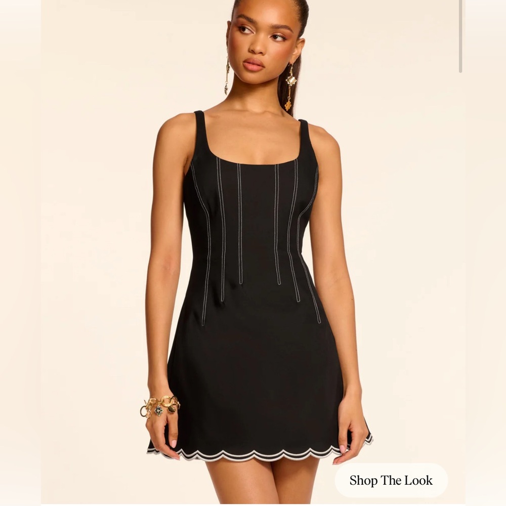 Ramy Brook NWT size 4 Adriana Sleeveless Scalloped Mini Dress